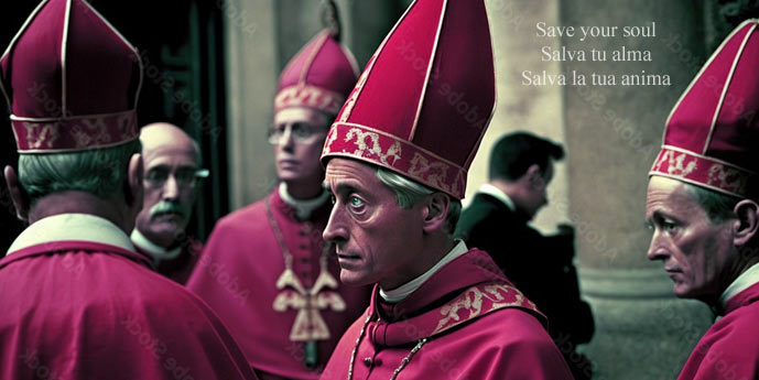 La falsa Chiesa della bestia con le corna, simile a un agnello